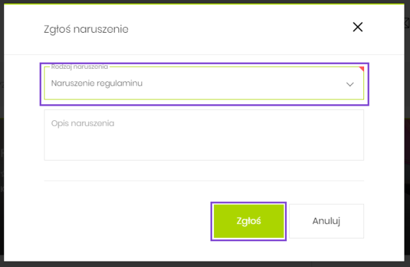 zgłaszanie naruszeń